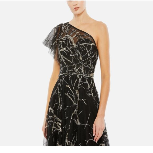 Mac Duggal 20427 One Shoulder A-line Embellished Gown - Picture 2 of 8